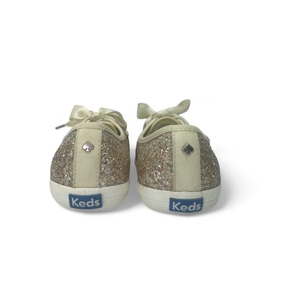 Keds X Kate Spade New York Women's Champion Glitter Sneakers 9 Champagne Gold - Picture 9 of 14